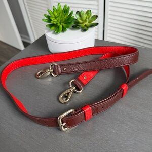 Kate Spade replacement purse strap two tone brown & red leather